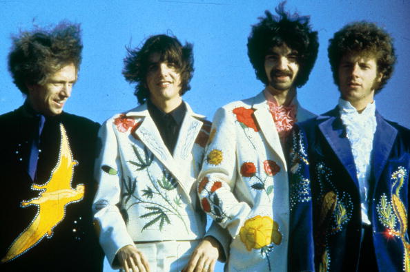 UNITED STATES - FEBRUARY 07: Photo of FLYING BURRITO BROS; Sneaky Pete Kleinow, Gram Parsons, Chris Ethridge, Chris Hillman 